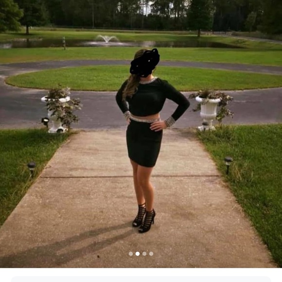 black homecoming dress two piece - Picture 2 of 3